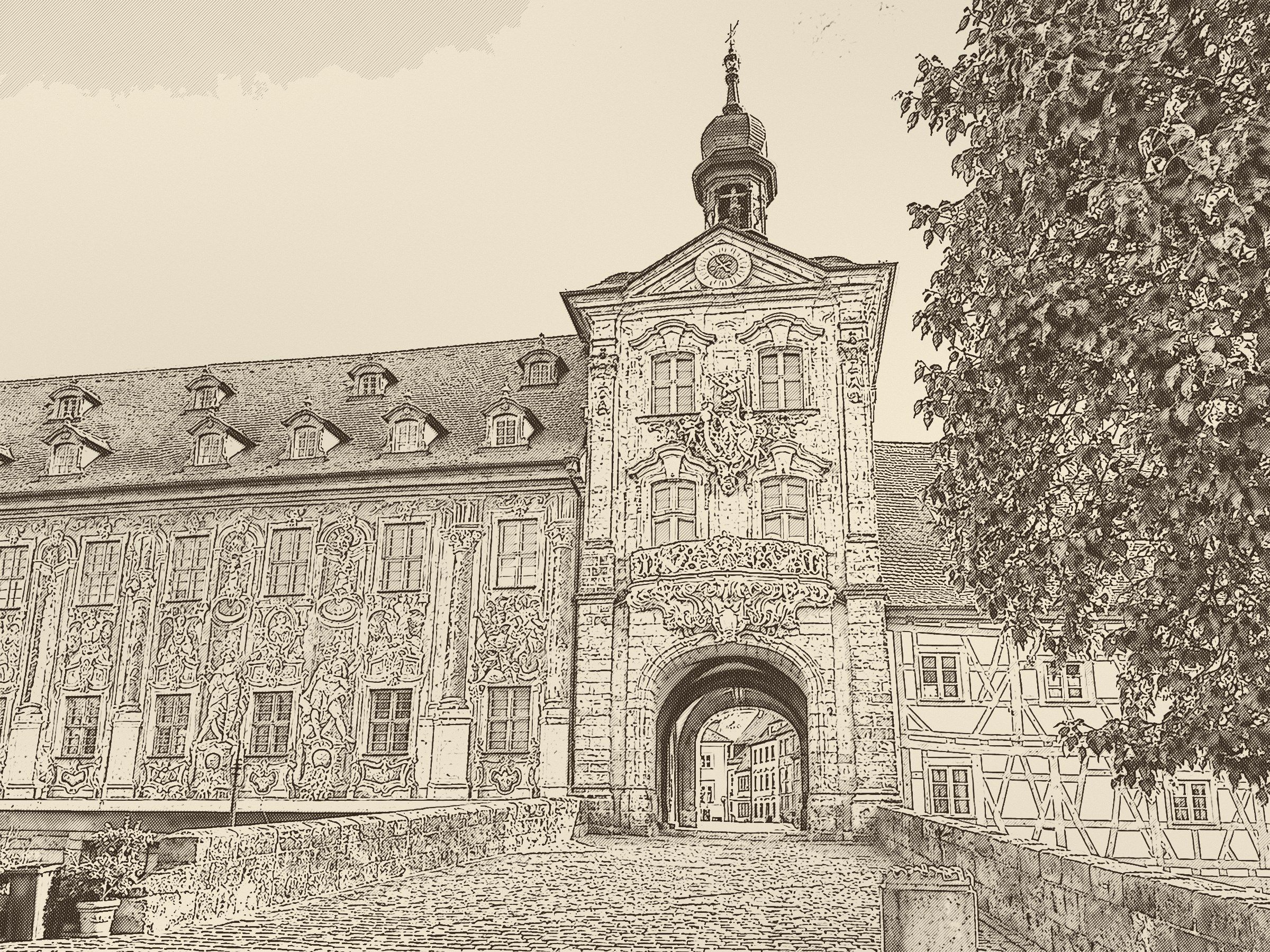 Zeichnung: Rathaustor
